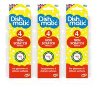 Non Scratch Sponge Refill Pads - 12 Pack (3 x 4) - Compatible with Leading Wand Systems - Ideal for Non-Stick Cookware, Glassware & Delicate Surfaces