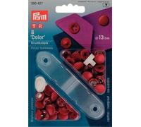 Non-Sew Press Push Button Color Brass 13 mm red