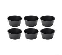 Non Shaped Pudding Cup For Mold Set for Muffins, Egg Tarts, Cakes, and More, Carbon Steel Bakeware Designed for Even Heat Distribution and Easy Food Release (100ml short cup)