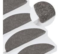 Vidaxl Stair Mats Self-Adhesive 15 Pcs 56X17X3 Cm Grey