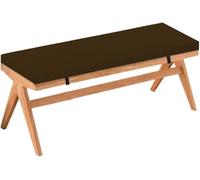 Non Slip 2 Thickness Bench Cushion with Fixed Strap, High Density Foam Pad for Indoor/Outdoor Furniture, Rectangular Seat Cushion for Window, Piano, Dining Room (Brown, 39x16)