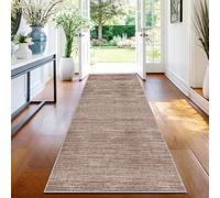 Non-Slip 80x300cm Brown Kitchen Runner Mat - Washable Area Rug for Hallways Entryways & Bedrooms - Durable Stylish Floor Protector & Non-Slip Narrow Carpet for Home Decor