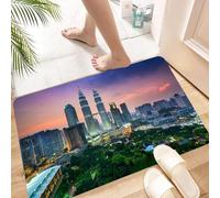 Non-Slip Absorbent Microfiber Mats,Machine Washable Quick Dry Rugs,Memory Foam Bath Mat,Bathroom Accessories,Koi fish. Nishikigoi or brocaded carp set swimming asian japanese colored,24x39 in, W