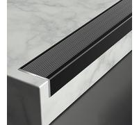 Non-Slip Aluminum Alloy Stair Edge Protector - L Shaped Indoor & Outdoor Safety Molding for Steps and Stairs 1pc(Black,L 100cm (39 2/5"))
