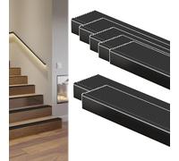 Non-Slip Aluminum Stair Edge Protection Easy Install Anti-Slip Cover for Marble Steps 7-Pack (W4*2cm) - Enhance Safety & Prevent Accidents
