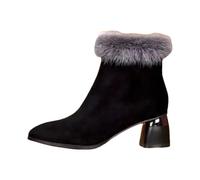 Non Slip Ankle Boots for Women Soft and Comfortable Can Adapt To The Cold and Harsh Environment Winter Snow Boots for Women (Black, 5)