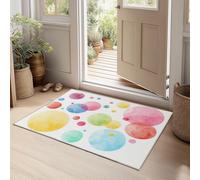 Non Slip Area Rug 100 x 160 cm Pastel Bubbles Lightweight Carpet, Minimalism Machine Washable Mat Low Pile Rug for Dining Room Home Office Bedroom Hall Lounge Home Decor