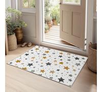 Non Slip Area Rug 160 x 230 cm Hand-Drawn Doodle Stars Lightweight Carpet, Minimalism Machine Washable Mat Low Pile Rug for Dining Room Home Office Bedroom Hall Lounge Home Decor