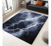 Non Slip Area Rug Marble Texture Art 160x230cm Washable Living Room Area Rug, Modern Soft Faux Wool Carpet, for Bedroom Kitchen Office Home Decor