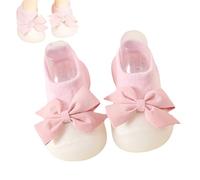 Non Slip Baby Toddler Sock Shoes Breathable Kid First Walking Shoes Cotton Pre-Walker Baby Slipper Socks with Rubber Soft Sole Sneakers Infant Boy Girl Sock Shoes