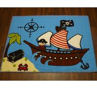 Non Slip Backing Childrens/Kids Novalty Pirate Rug/Mat Size 75x112cm