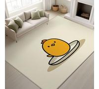 Non Slip backing Rug Minimalist Cartoon Short Pile Quirky Cute Animals Area Rugs Chick in the Dining Room Print Rug 50 x 80 cm Entrance