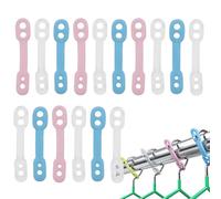 Non-slip Balcony Clothes Hanger Hook - 20PCS Anti-Drop Buckle, Sturdy Fixing Straps | Laundry Accessories, Home Wardrobe Rack Fastener, Windproof Closet Storage Organizer, Ring Loop, Secure Ou