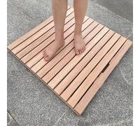 Non Slip Bamboo Bath Mat,Natural Duckboard Bath Mat,Rectangular Wooden Bath Mat,Duck Board,Wooden Shower Mat,Kitchen Mat,Shower Room Waterproof Bathroom Shower Mat,for Spa,Sauna (30x40cm/12x16in)
