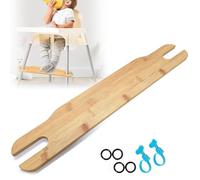 Non-Slip Bamboo Natural High Chair Footrest Smooth Burr Free Height Adjustable with Rubber Rings Baby Accessories Compatible with the Antilop High Chair