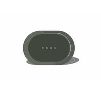 Non-Slip Bath Mat - 40x60cm Dark Grey Oval, Quick-Dry, Super Absorbent, Anti-Mould Bathmat for Bathroom & Kitchen (Dark Green)