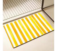 Non Slip Bath Mat, Diatomite Stone Bath Mats for Bathroom 30 x 50 cm, Diatom Mud Door Mat, Yellow Washable Rug, Super Water Absorption, Home Kitchen Bathtub Bathroom Accessories, Color Stripes D-2091