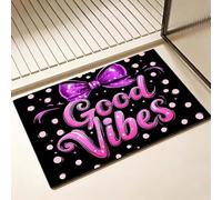 Non Slip Bath Mat, Diatomite Stone Bath Mats for Bathroom 50 x 80 cm, Diatom Mud Door Mat, Purple Washable Rug, Super Water Absorption, Quick-Dry, Kitchen Bathtub Bathroom Accessories, Letter D-5497