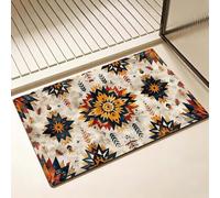 Non Slip Bath Mat, Diatomite Stone Bath Mats for Bathroom 50 x 80 cm, Diatom Mud Door Mat, Retro Washable Rug, Super Water Absorption, Quick-Dry, Kitchen Bathtub Bathroom Accessories, Bohemia D-1978