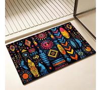 Non Slip Bath Mat, Diatomite Stone Bath Mats for Bathroom 70 x 120 cm, Diatom Mud Door Mat, Colorful Washable Rug, Super Water Absorption, Home Kitchen Bathtub Bathroom Accessories, Abstract D-2529