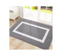 Non Slip Bath Mat for Home Entrance Washable Kitchen Rug Quick Drying Floor Carpet Gray 90x150cm Perfect Bathroom & Entryway t