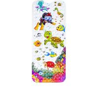 Non Slip Bath Mat for Inside Bath for Kids, Cartoon Sea Animal Bathtub Mat Shower Mat, Bathroom Mat Anti Slip with Suction Cup Machine Washable Long 40 X 16 Inch, 100 x 40cm - Turtle
