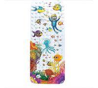 Non Slip Bath Mat for Inside Bath for Kids girls and boys, Cartoon Sea Animal Bathtub Mat Shower Mat, Bathroom Mat Anti Slip with Suction Cup Machine Washable Long 40 X 16 Inch, 100 x 40cm - Jellyfish
