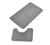 Non Slip Bath Mat Set - Bath Mat Quick Dry | Coral Fleece Bath Set | Bathroom 2 Piece Toilet Floor Mats | Fast Drying Bathroom Carpet for Bathroom, Kitchen, Home, Toilet, Offices