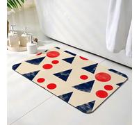 Non Slip Bath Mat Simple, Diatomite Stone Bath Mats for Bathroom 40 x 60 cm, Washable Rug, Super Water Absorption, Diatom Mud Door Mat, Quick-Dry, for Kitchen Bathroom Accessories, Geometry O-3929