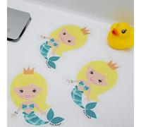 Non Slip Bath Mat Stickers - Modern fun Stylish Alternative to Rubber Suction Mat - Strong Adhesive Textured Stick on Anti Skid safety Treads for Baby Toddler Child - SLIPS AWAY® (5x Molly Mermaid)