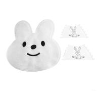 Non Slip Bath Mat with Foot Scrubber Silicone Shower Rug for Elderly Safety Back Massage Brush 44x44cm(White)