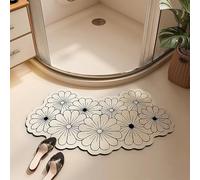 Non Slip Bath Mats，Curved Shower Mat，Curved Bath Mat for Round Shower, Super Absorbent Non Slip Quadrant Curved Bath Rug, Quick Dry Corner Bathroom Rug,D,45x100cm