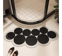 Non Slip Bath Mats，Curved Shower Mat，Quadrant Curved Bath Mat for Round Shower, Non Slip Quick Dry Curved Bath Rug, Super Absorbent Corner Bathroom Rug,D,36x75cm