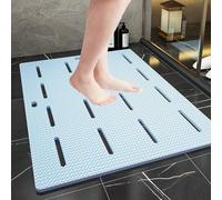 Non Slip Bath Mats for Inside Bath, PE Anti Mould Shower Mat with Drain Holes and Massage Particles, Any Cutting or Splicing, for Bathroom Floor Bathtub Wet Room
