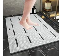 Non Slip Bath Mats for Inside Bath, PE Anti Mould Shower Mat with Drain Holes and Massage Particles, Any Cutting or Splicing, for Bathroom Floor Bathtub Wet Room