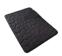 Non Slip Bathroom Mat Cobblestone Embossed Bath Mats For Bathroom(05 black,50cmx80cm)