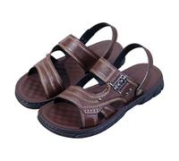Non-Slip Beach Sandals, Men's Orthopaedic Sandals, Hundred Drying Summer Shoes, Flat Adjustable Strap, Trekking Sandals with Open Toe, Waterproof Outdoor Sandals for Men, brown, 9 UK