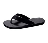 Non Slip Beach Slippers Men, Lightweight Sliders for Men,Casual Outdoor Breathable Flat Bottom for Big Sizes Slide Slip On Shoes Flip Flop Sandals Black