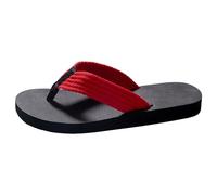 Non Slip Beach Slippers Men, Lightweight Sliders for Men,Casual Outdoor Breathable Flat Bottom for Big Sizes Slide Slip On Shoes Flip Flop Sandals Red