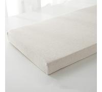 Non-Slip Bench Cushion for Indoor & Outdoor Use - 90x40x5cm Beige Long Chair Seat Cushion with Fixing Straps Ideal for Patio Dining & Backrest Comfort