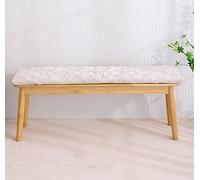 Non-Slip Bench Cushion for Indoor Use Washable Rectangular Seat Pad for Dining Chairs Bay Window Wooden Chair Patio - Removable 240 x 30 x 5 cm White