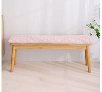Non-Slip Bench Cushion for Indoor Use Washable Rectangular Seat Pad for Dining Chairs Bay Window Wooden Furniture Patio Removable 220x40x5 cm Pink