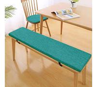 Non Slip Bench Cushion with Strap Washable Foam Pad for Patio Furniture Porch Swing & Outdoor Garden Removable Seat Cushion Blue 150x40x5cm