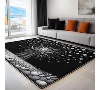 Non-Slip Black Rug, Easy Care Short-Pile, 80 x 150 cm, Quality Fantasy Dark King Of The Undead Eye Printed, Carpets for Living Room, Kitchen, Bedroom, Hallway, and Dining Room