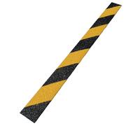 Non Slip Black & Yellow GRP Hazard Strip High Visibility for Slippery Decking Free Screws (1000mm)