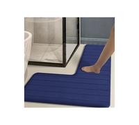Non-Slip Blue Bath Mat & Kitchen Rug - Stylish Long Stripe Design, 150x80cm, Ideal Home Decor for Bathroom & Kitchen, Soft & Durable Comfort for Everyday Use