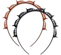 Non-Slip Braided Hairband with Clips | Double Layer Twist Plait Headband for Women and Girls, Secure Grip Hair Hoop (2-Pack)