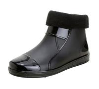 Non-slip Breathable Galoshes Rubber Shoes Unisex Waterproof Wide Shaft Rain Boots Short Shaft Boots Breathable Garden Shoes Summer Galoshes for Gardening Agriculture Fishing, black, 9 UK