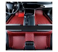 Non Slip Car Floor Mat Leather Car Floor Mats For A4 B8 2009-2015 Interior Accessories Carpet Rug Foot Pads Car Mat Set(Claret)