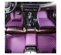 Non Slip Car Floor Mat Luxury Leather 3D Interior Parts Custom Car Mat With Pockets Floor Carpet Rugs For Skoda For Rapid 2013-2016 Accessories Car Mat Set(Purple)